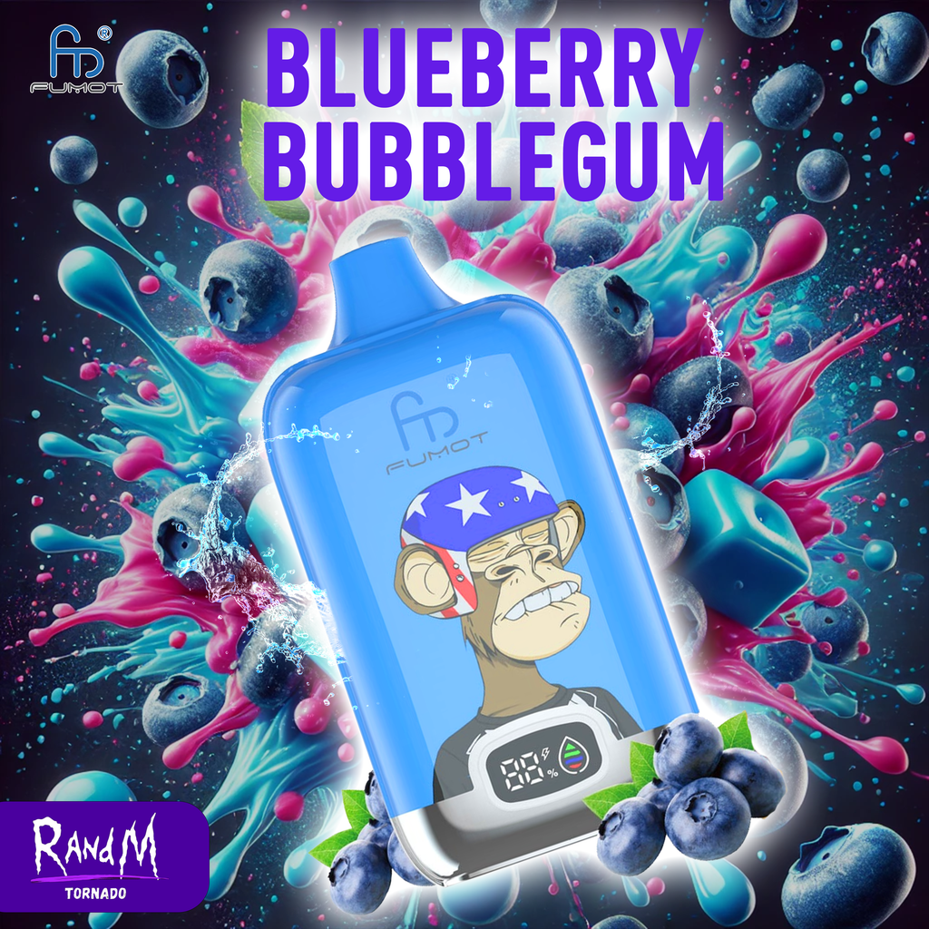 Fumot Digital Box 12000- Blueberry Bubblegum  Tornado Vape
