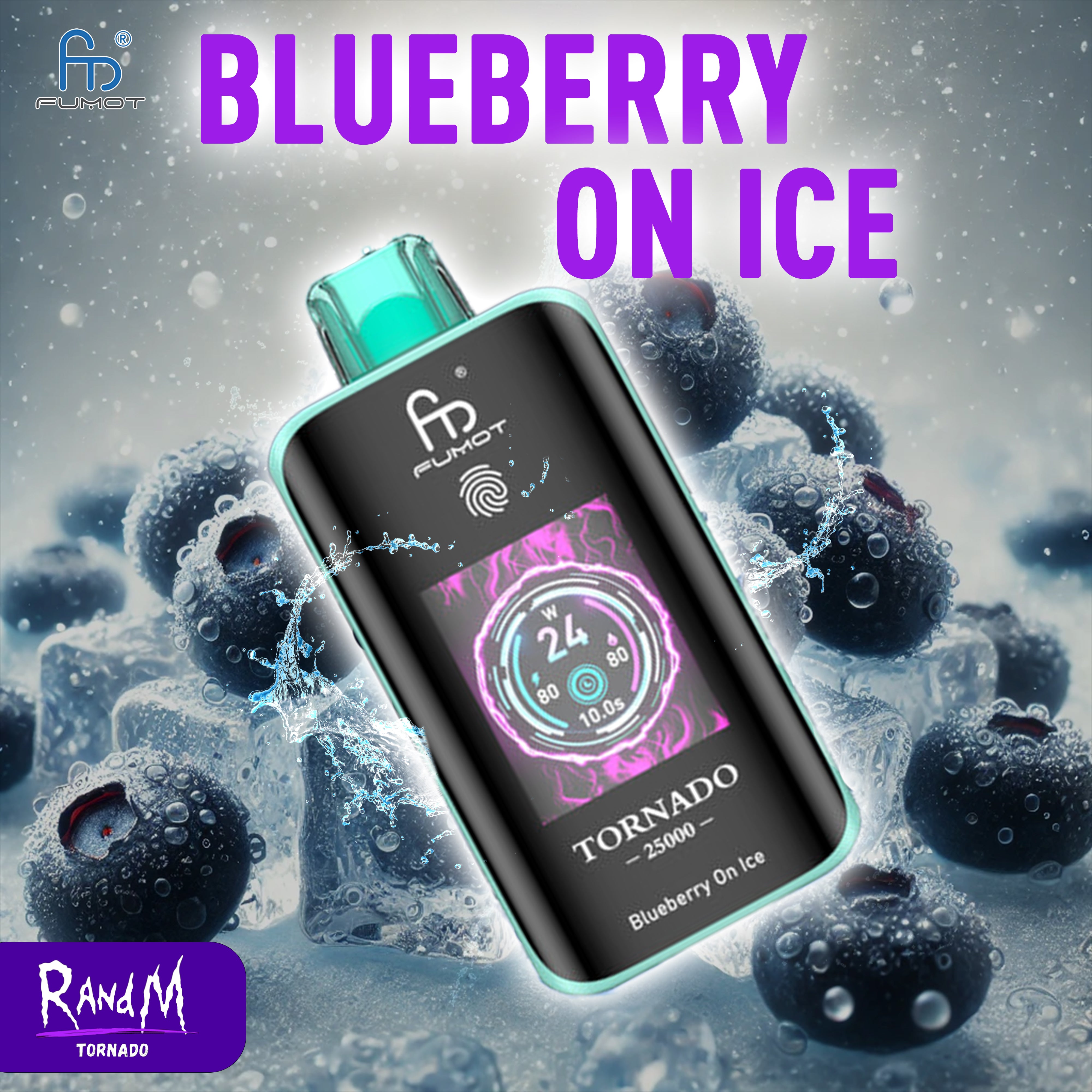 RandM Tornado Vape 25000- Blueberry on Ice