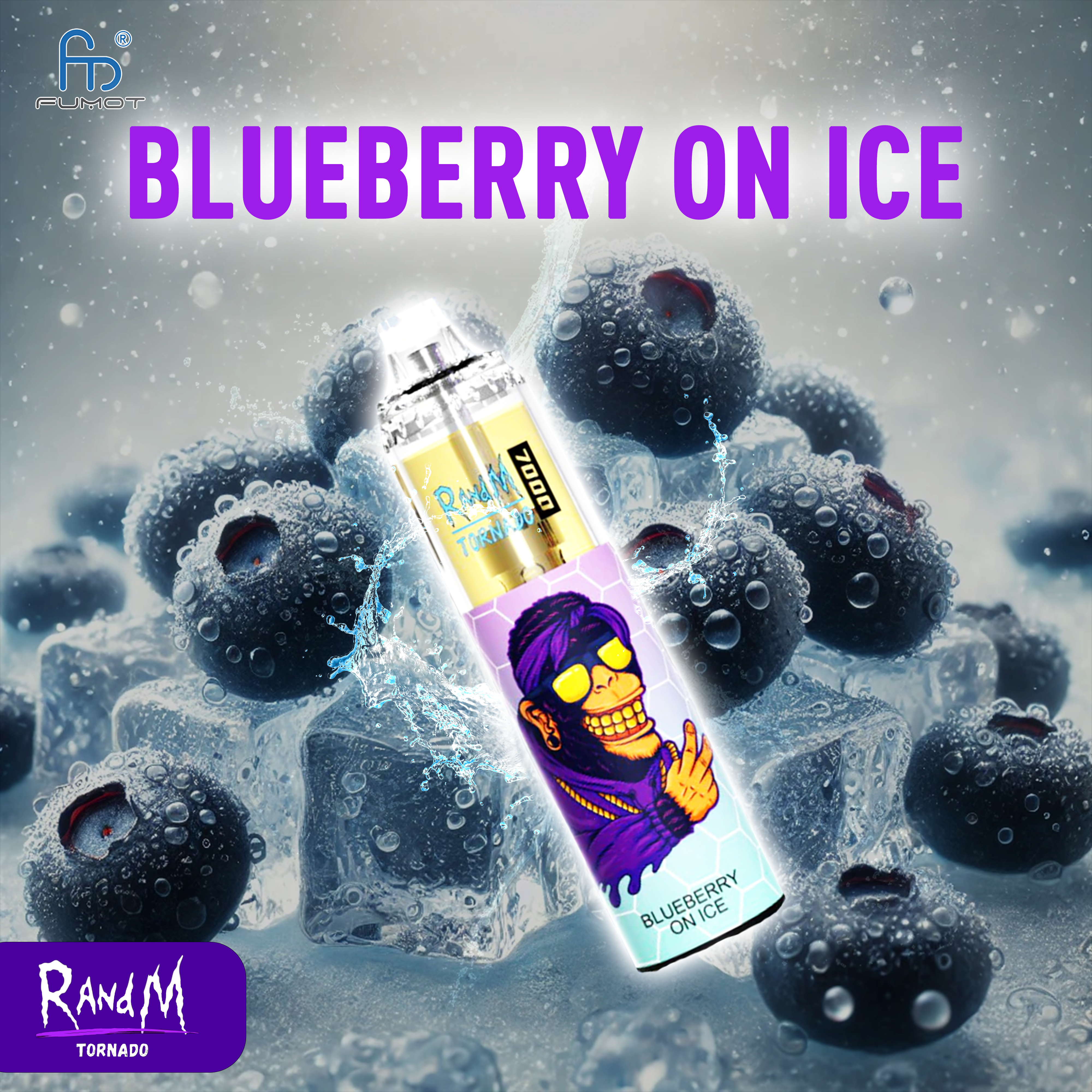 RandM Tornado Vape 7000- Blueberry on Ice