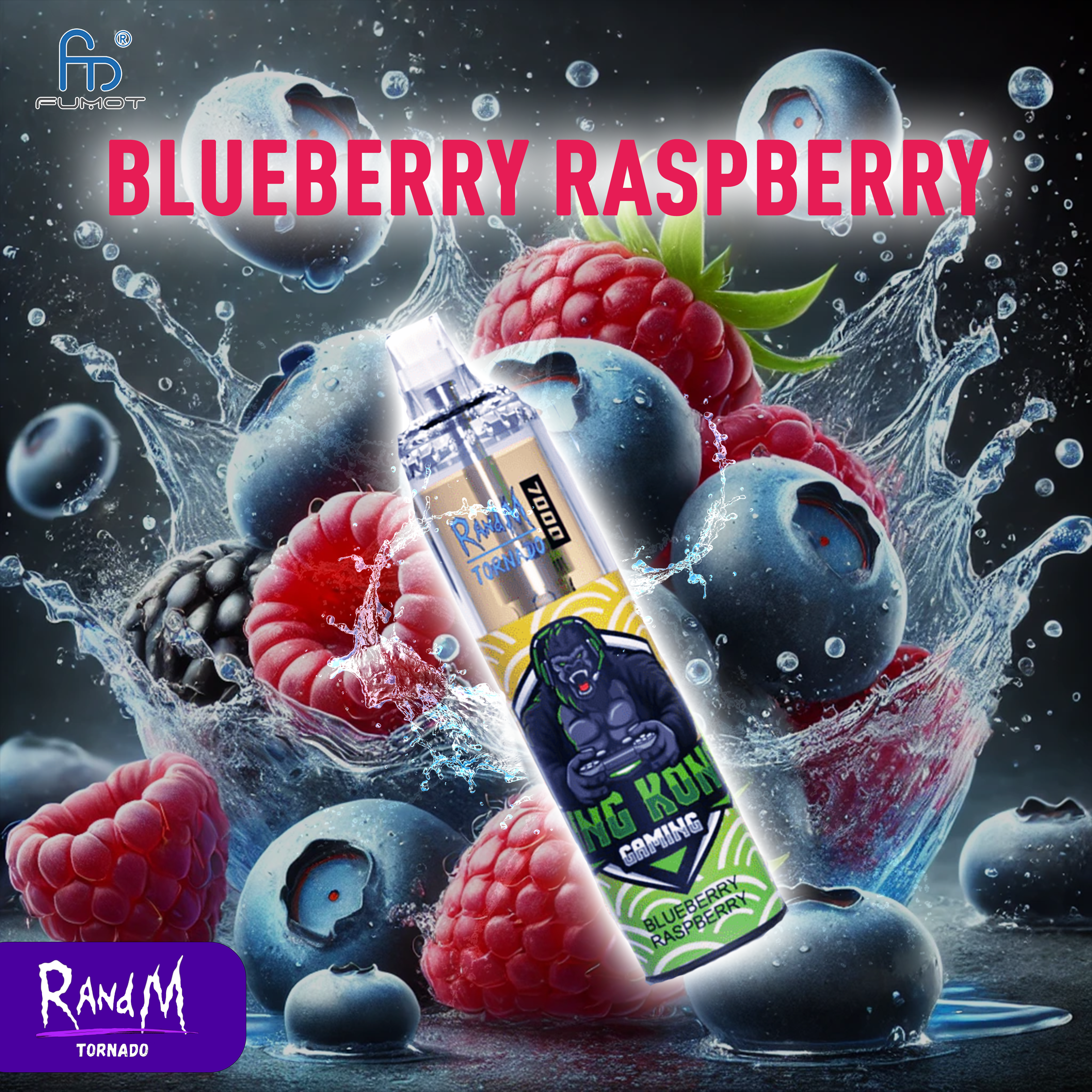 RandM Tornado Vape 7000- Blueberry Raspberry