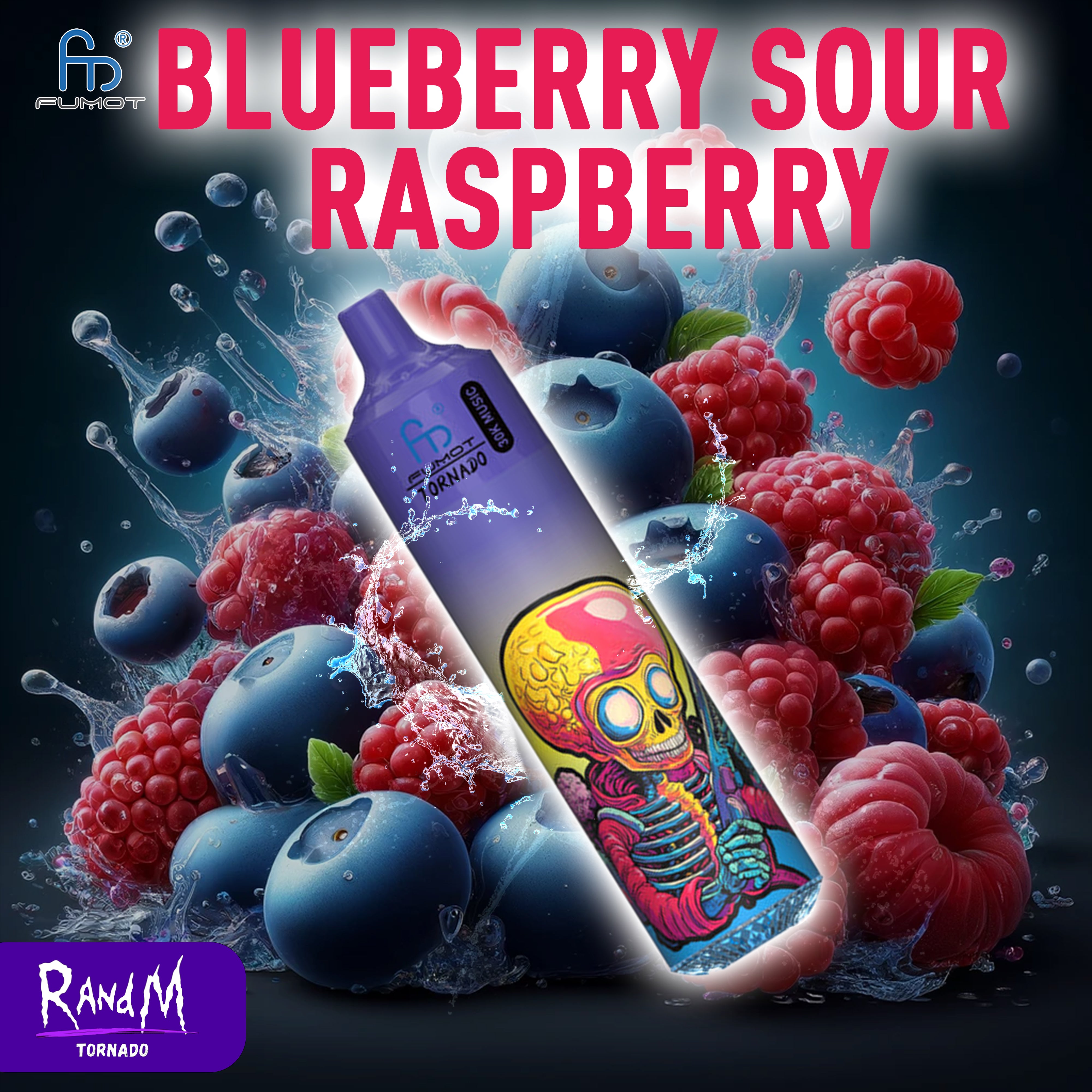 RandM Tornado Vape 30000- Blueberry Sour Raspberry