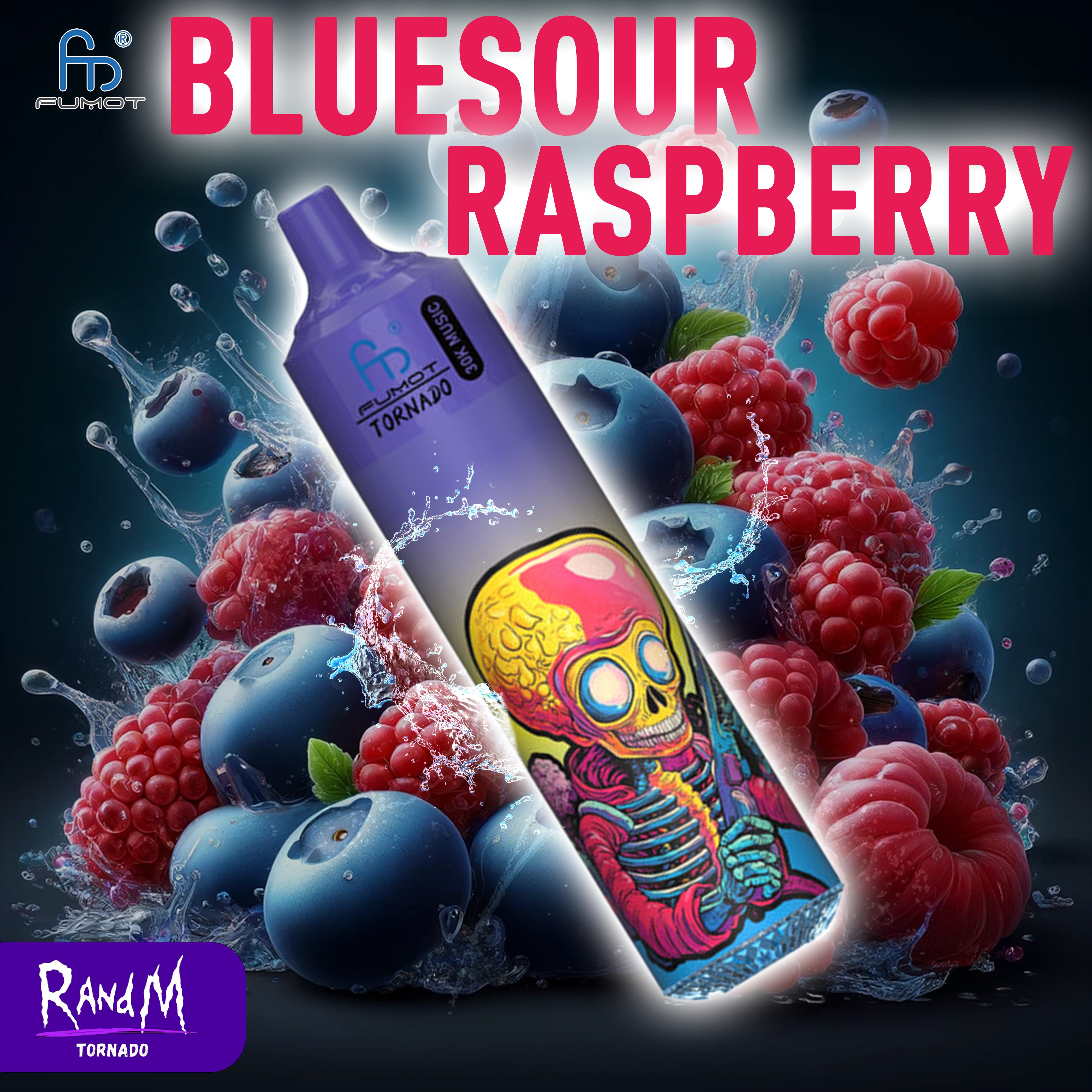 RandM Tornado Vape 30000- Bluesour Raspberry