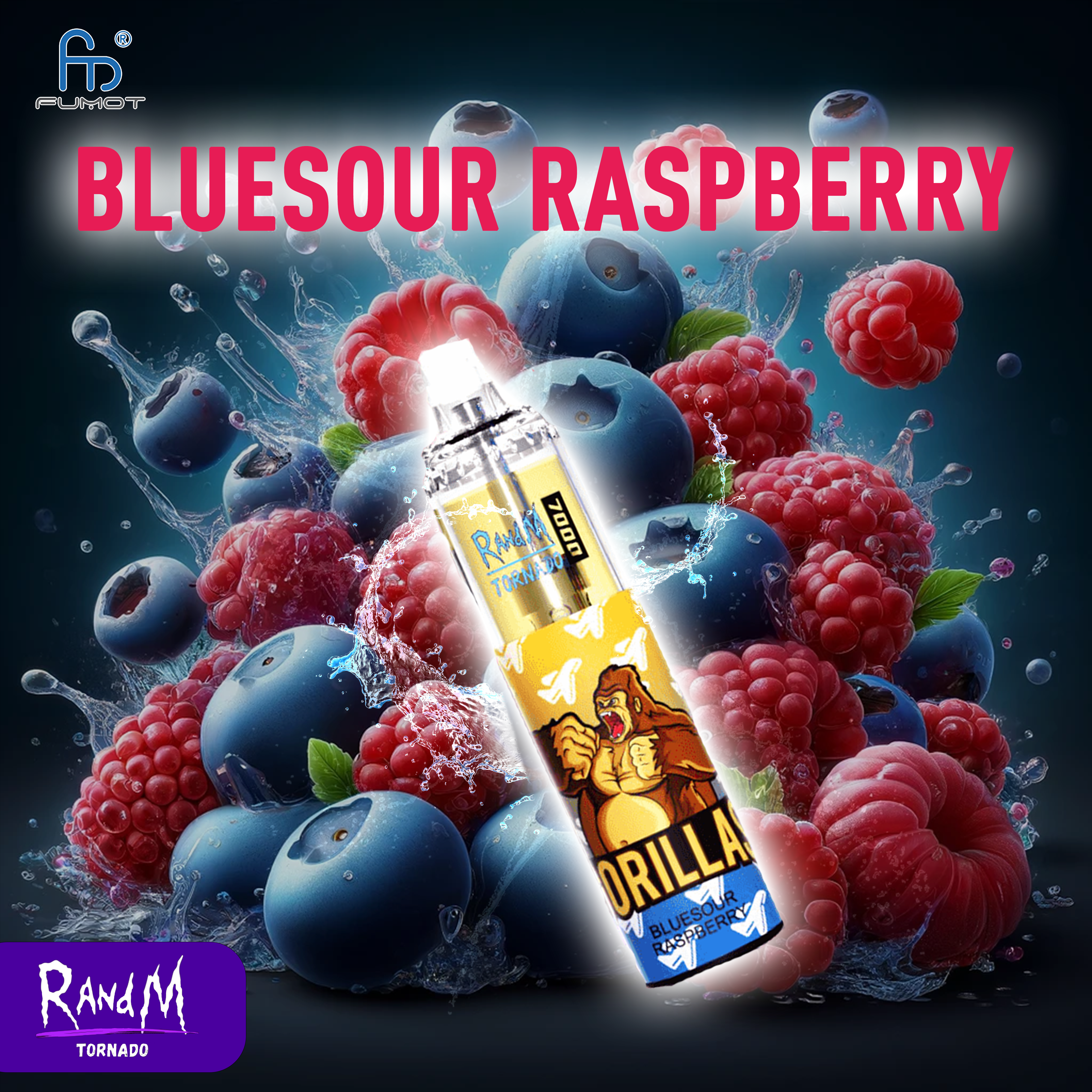 RandM Tornado Vape 7000- Bluesour Raspberry