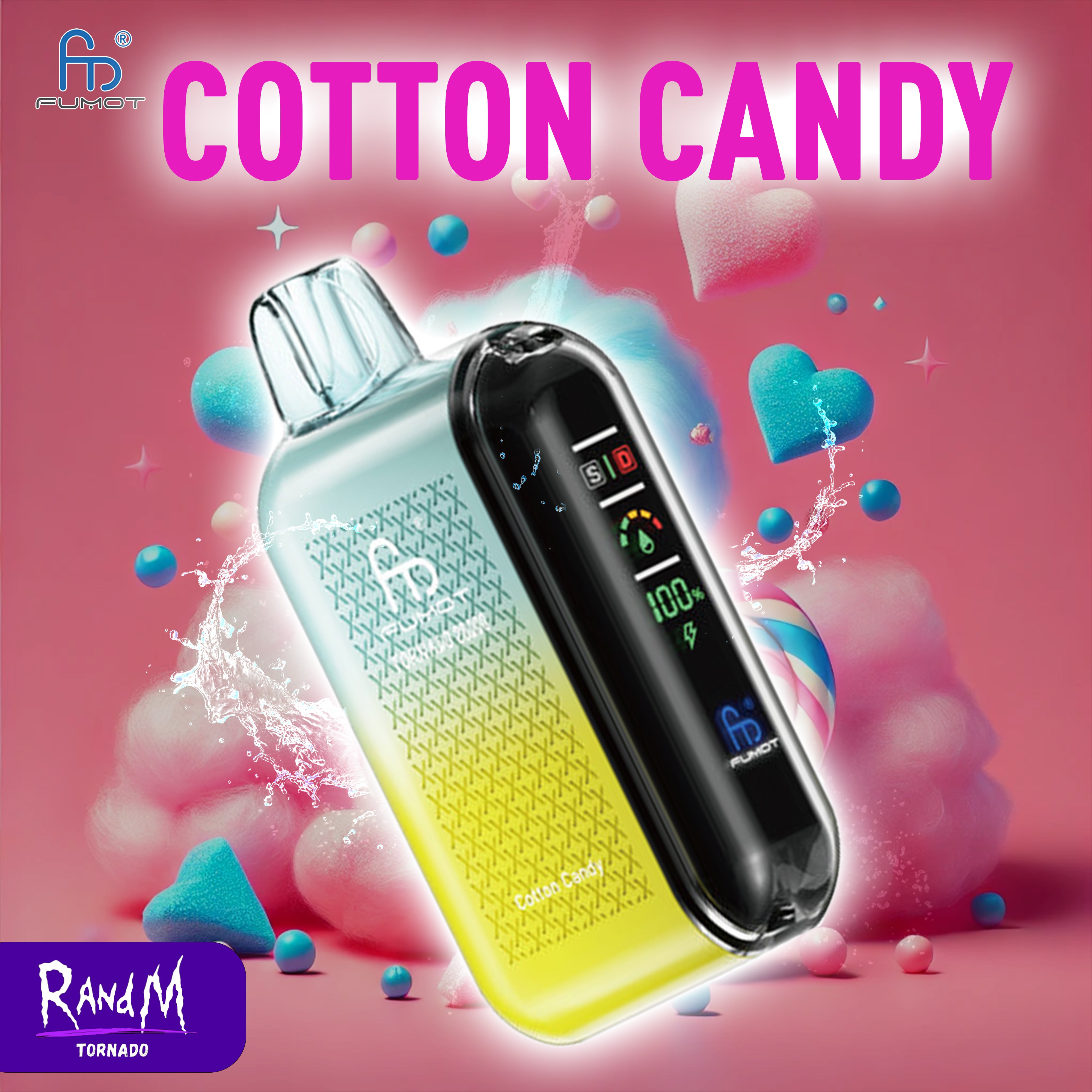 RandM Tornado Vape 20000- Cotton Candy