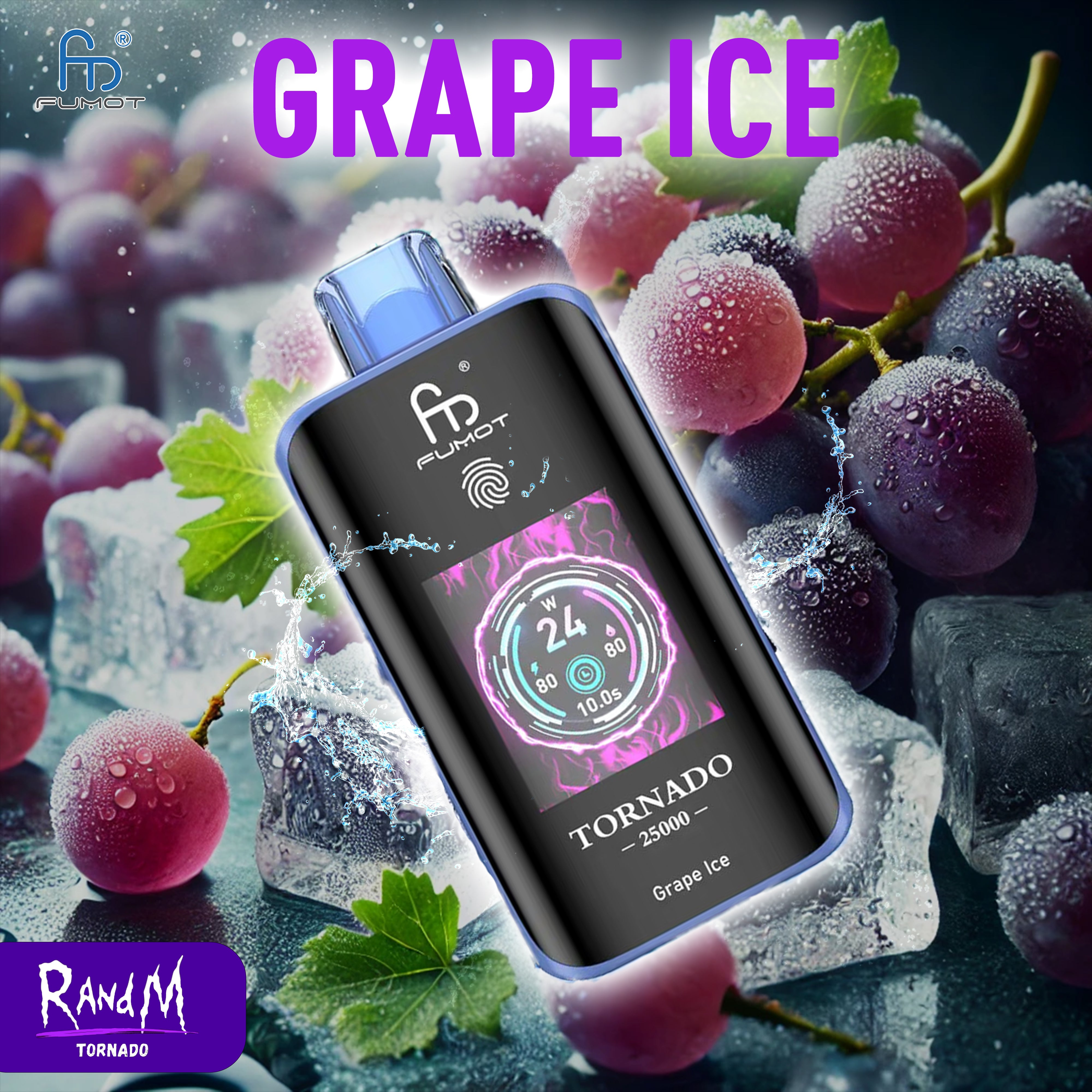 RandM Tornado Vape 25000- Grape Ice