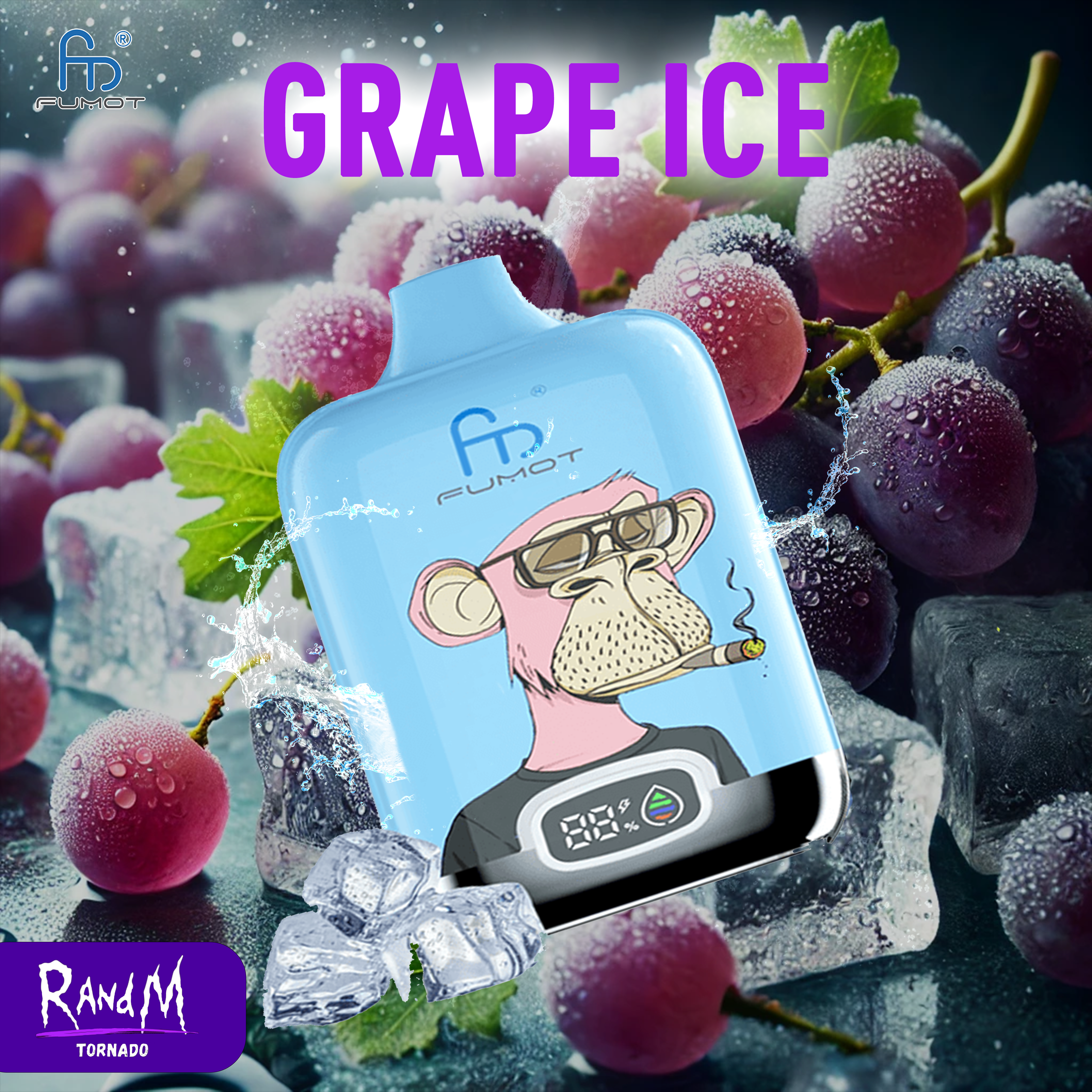 RandM Digital Box 12000- Grape Ice