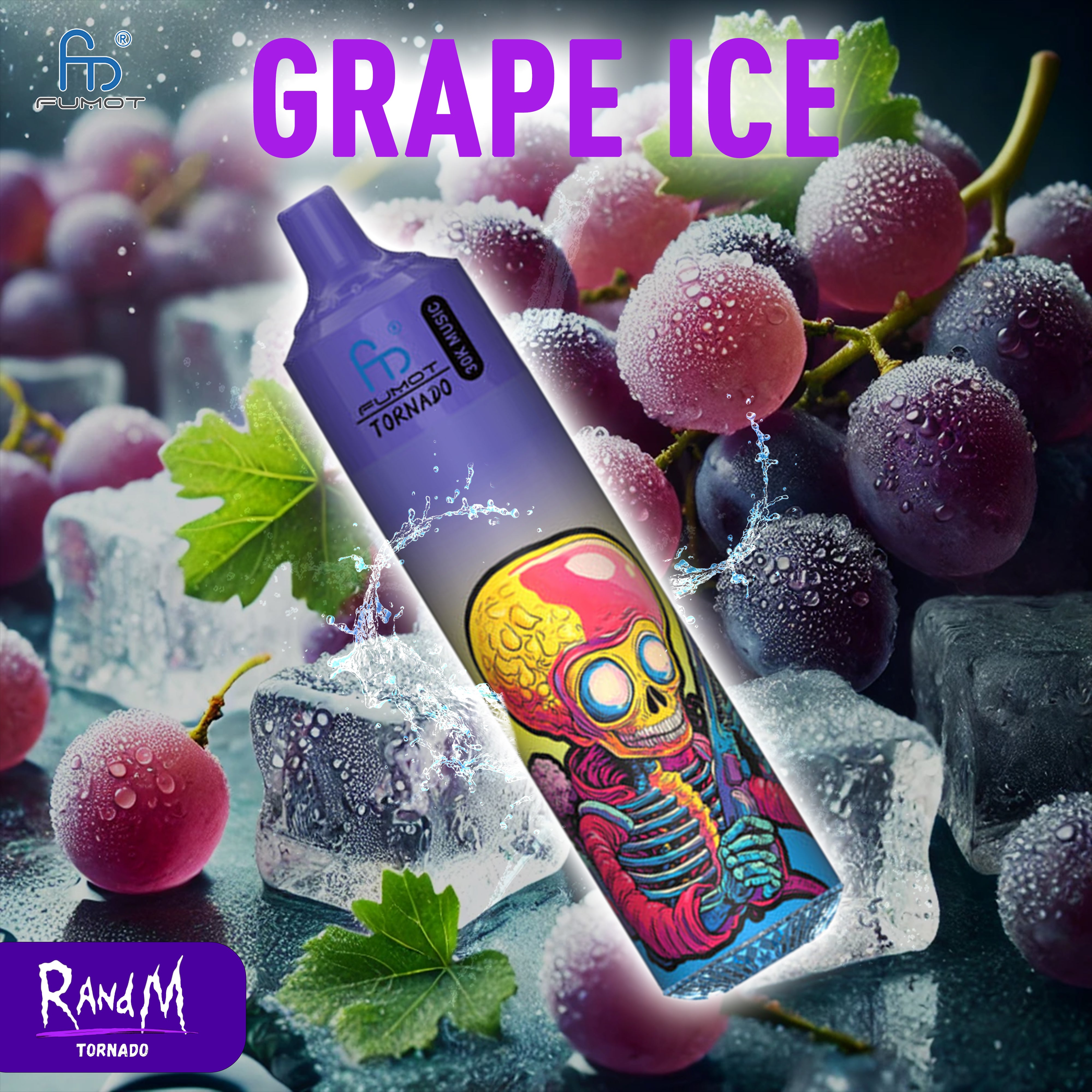 RandM Tornado Vape 30000- Grape Ice