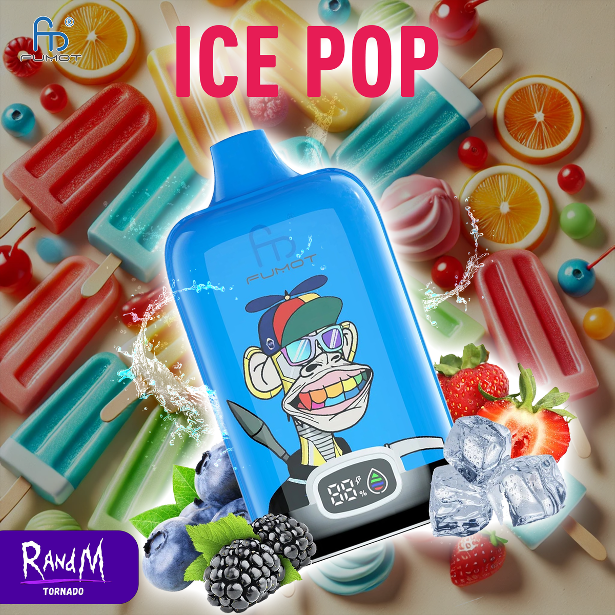 elfbar elfa kaufen Kopen Fumot Digital Box 12000 Ice Pop Smaak | Snelle levering main image 1