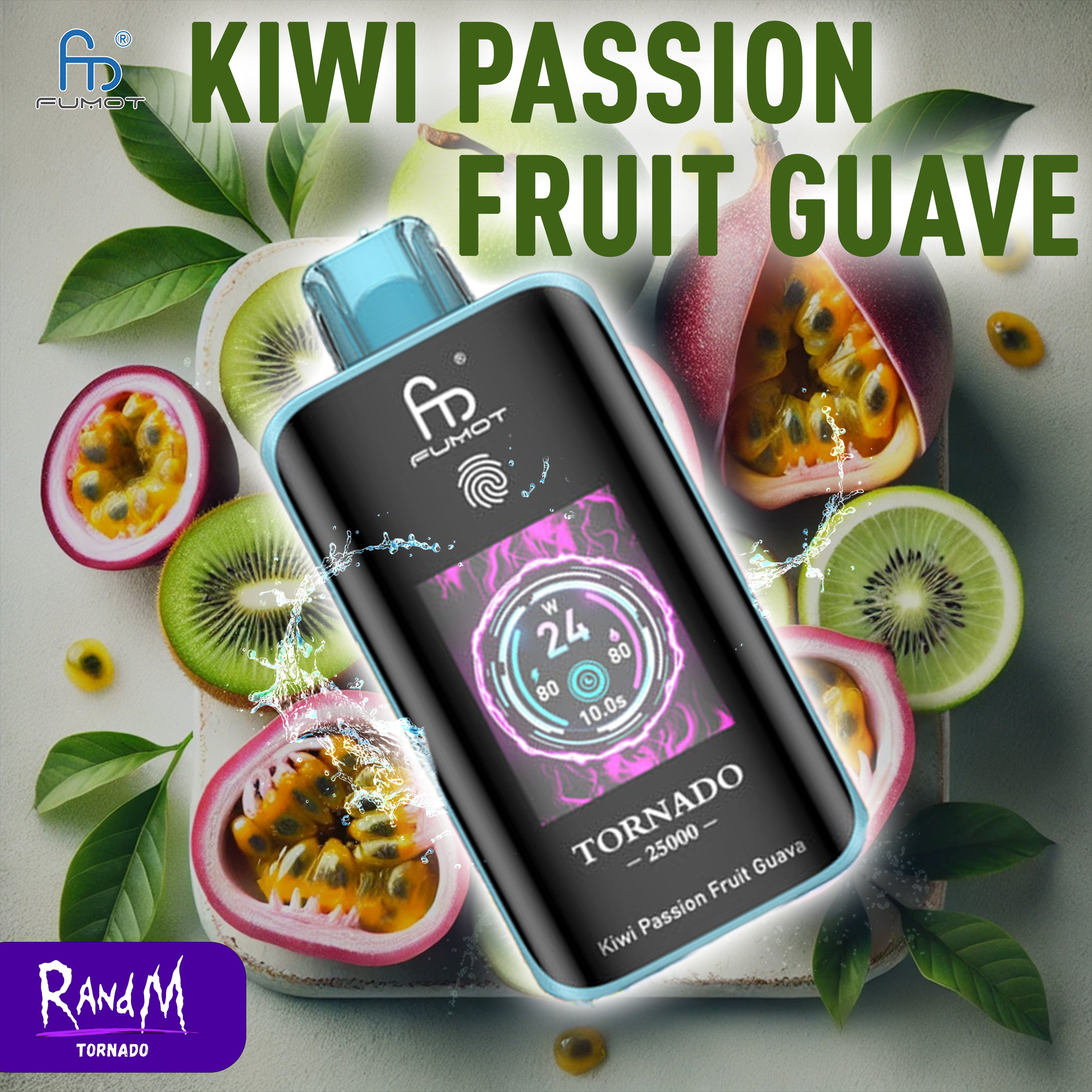 RandM Tornado Vape 25000- Kiwi Passion Fruit Guave