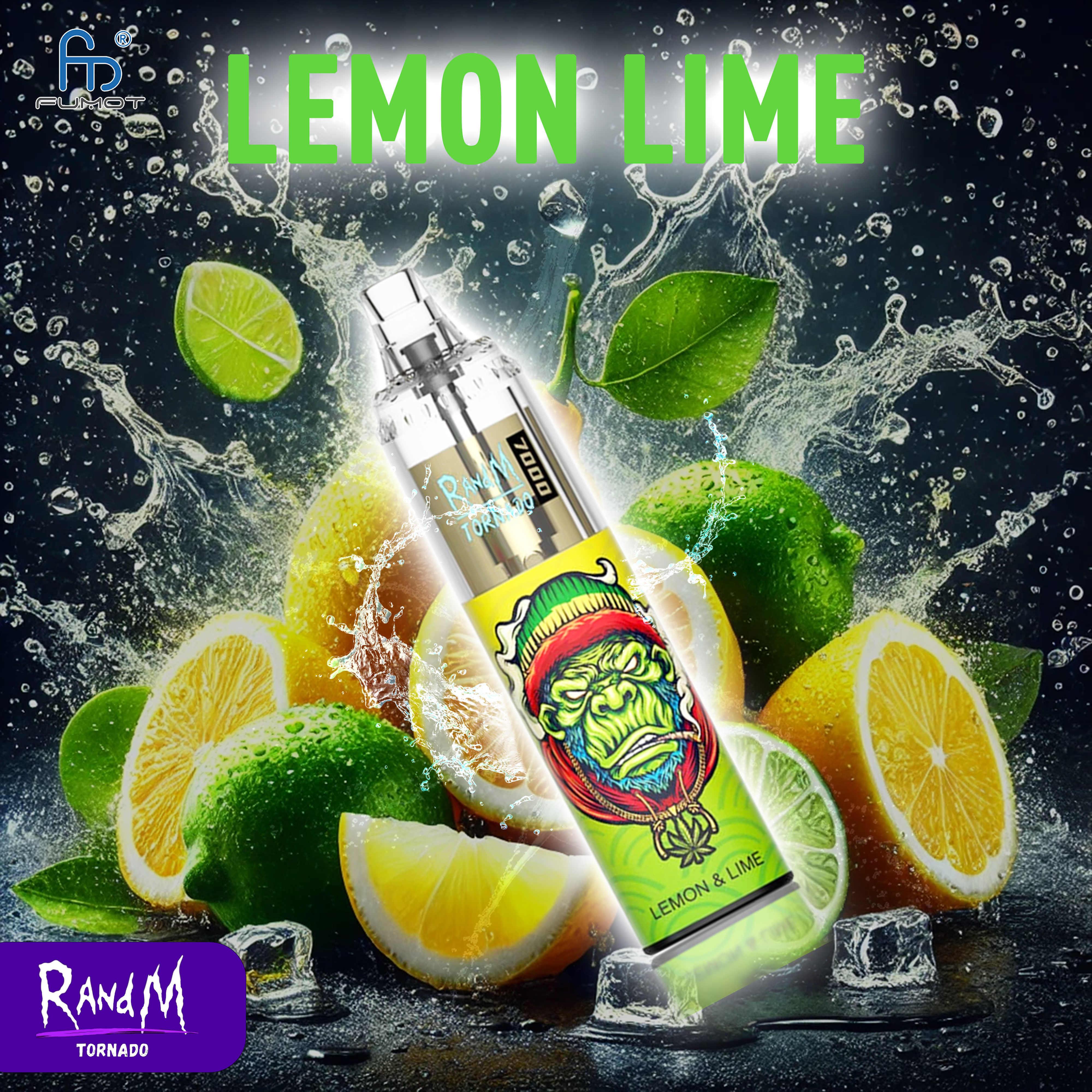 RandM Tornado Vape 7000- Lemon Lime