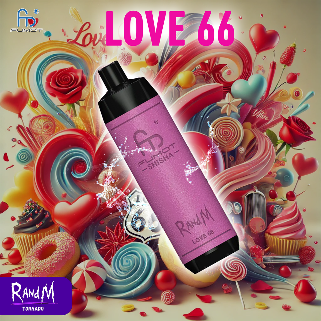 RandM Shisha Vape 10000 Love 66 Tornado Vape RandM Shisha Vape 10000 Love 66 Tornado Vape