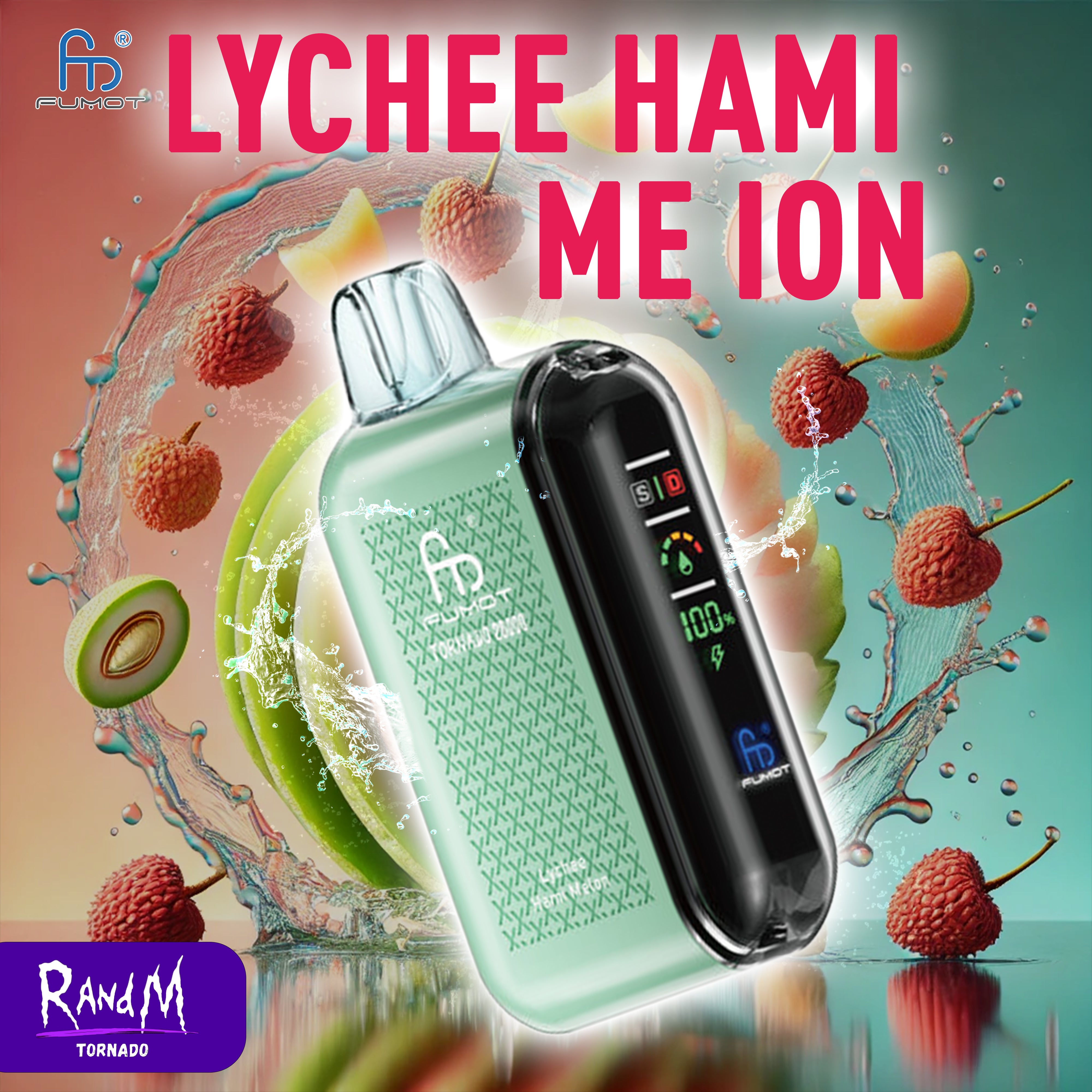 RandM Tornado Vape Lychee Hami Me Ion 20000