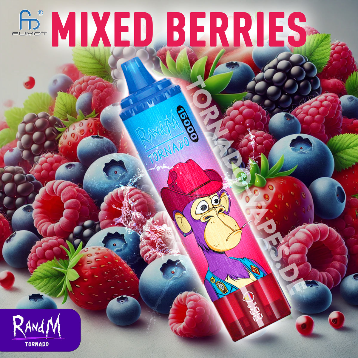 elfbar elfa master akku RandM Tornado Vape 15000- Mixed Berries