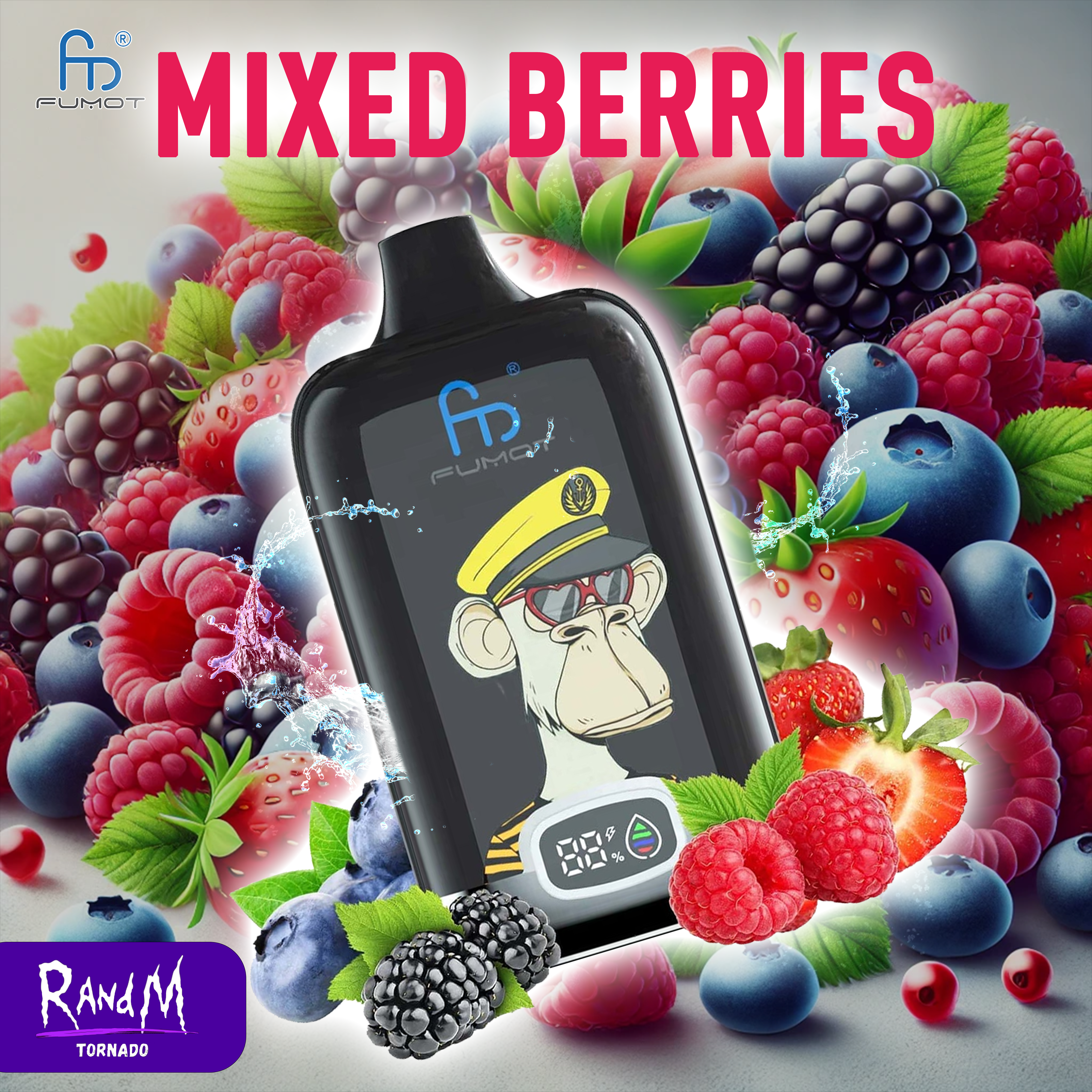 RandM Digital Box 12000- Mixed Berries