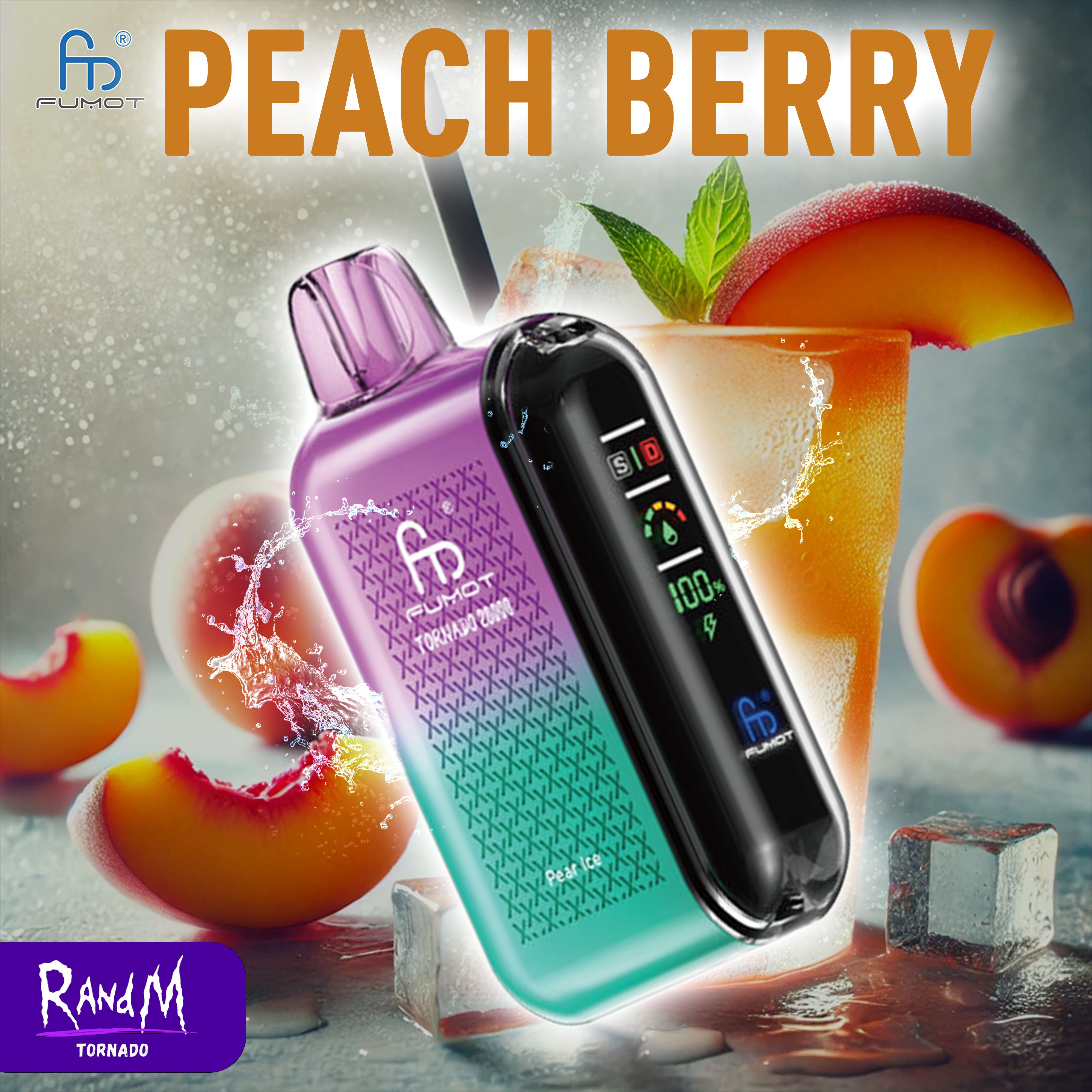 RandM Tornado Vape 20000- Peach Berry