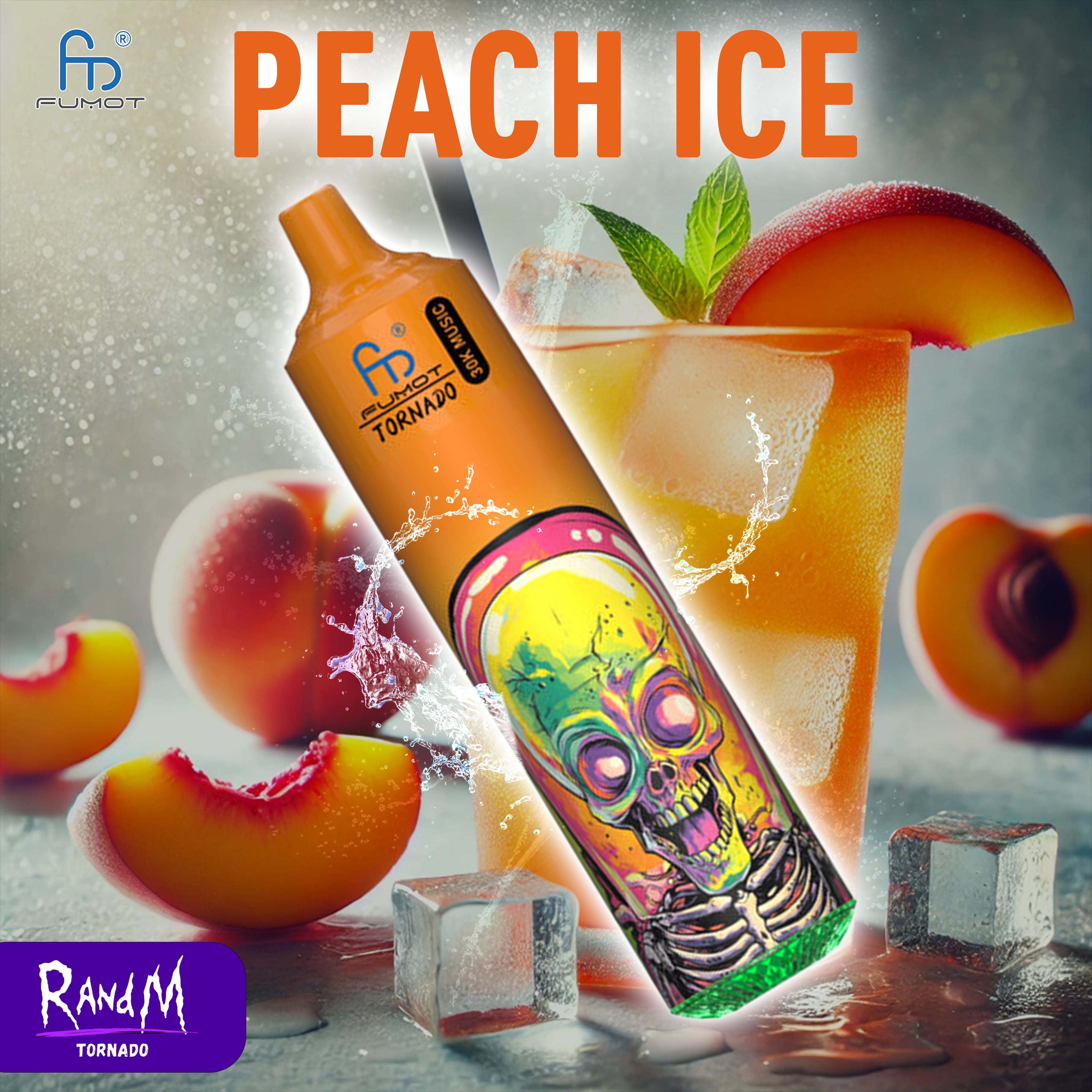 RandM Tornado Vape 30000- Peach Ice