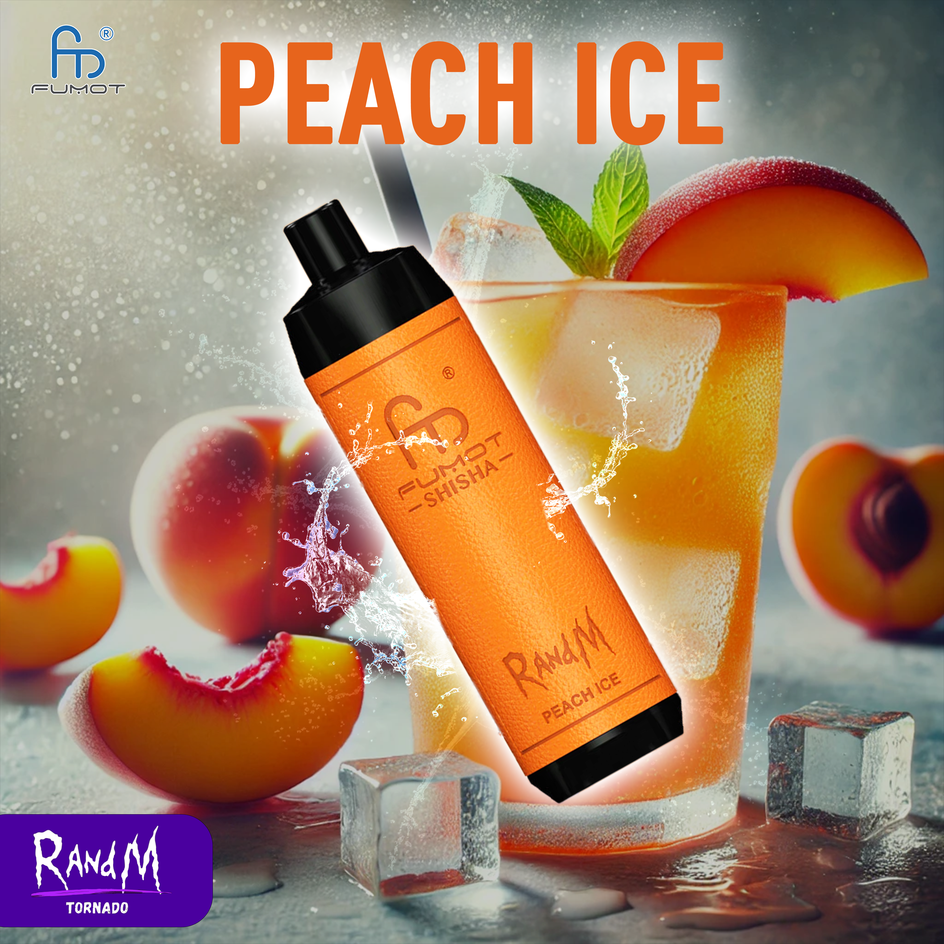 RandM Shisha Vape 1000- Peach Ice