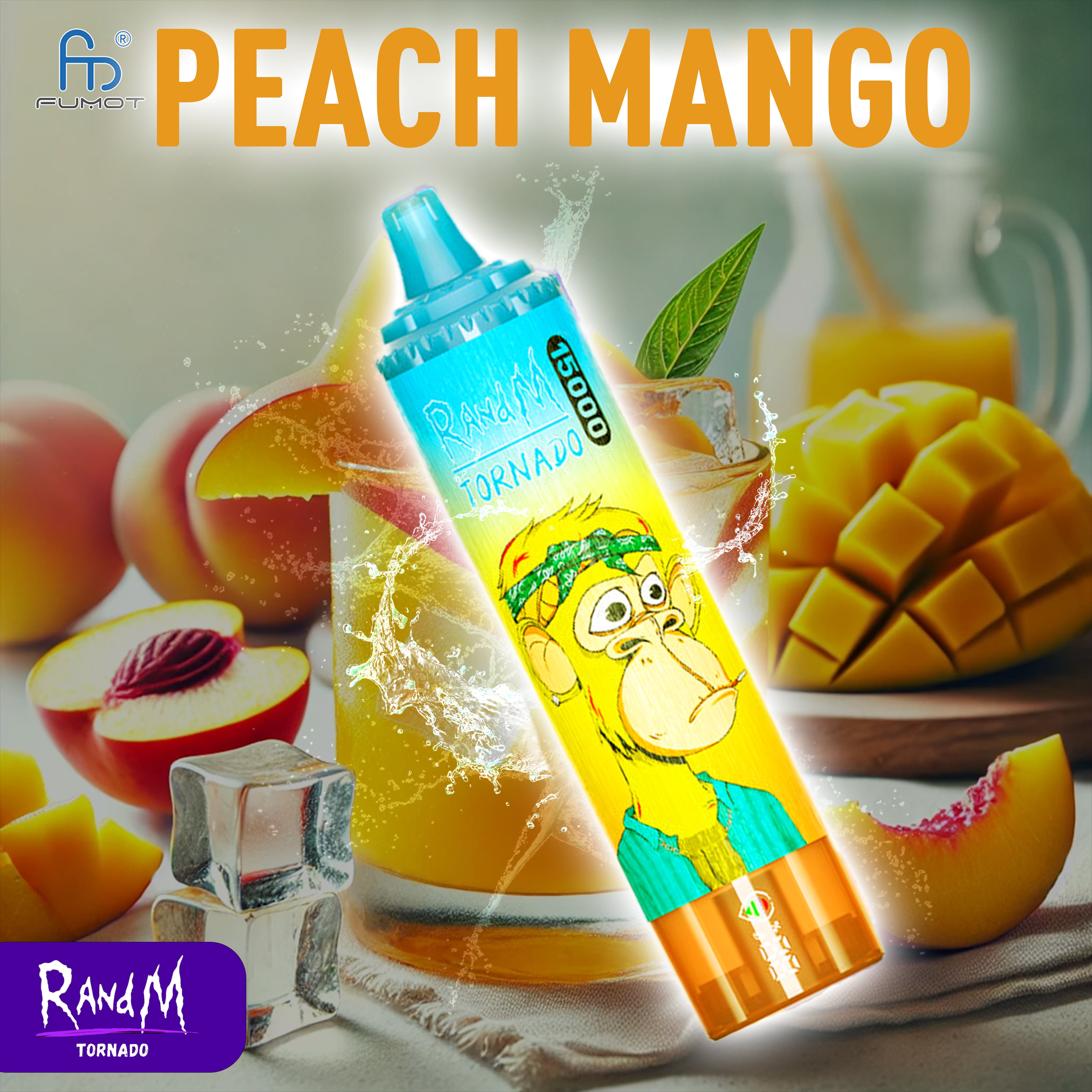 TORNADO RandM Vape 15000 Peach Mango