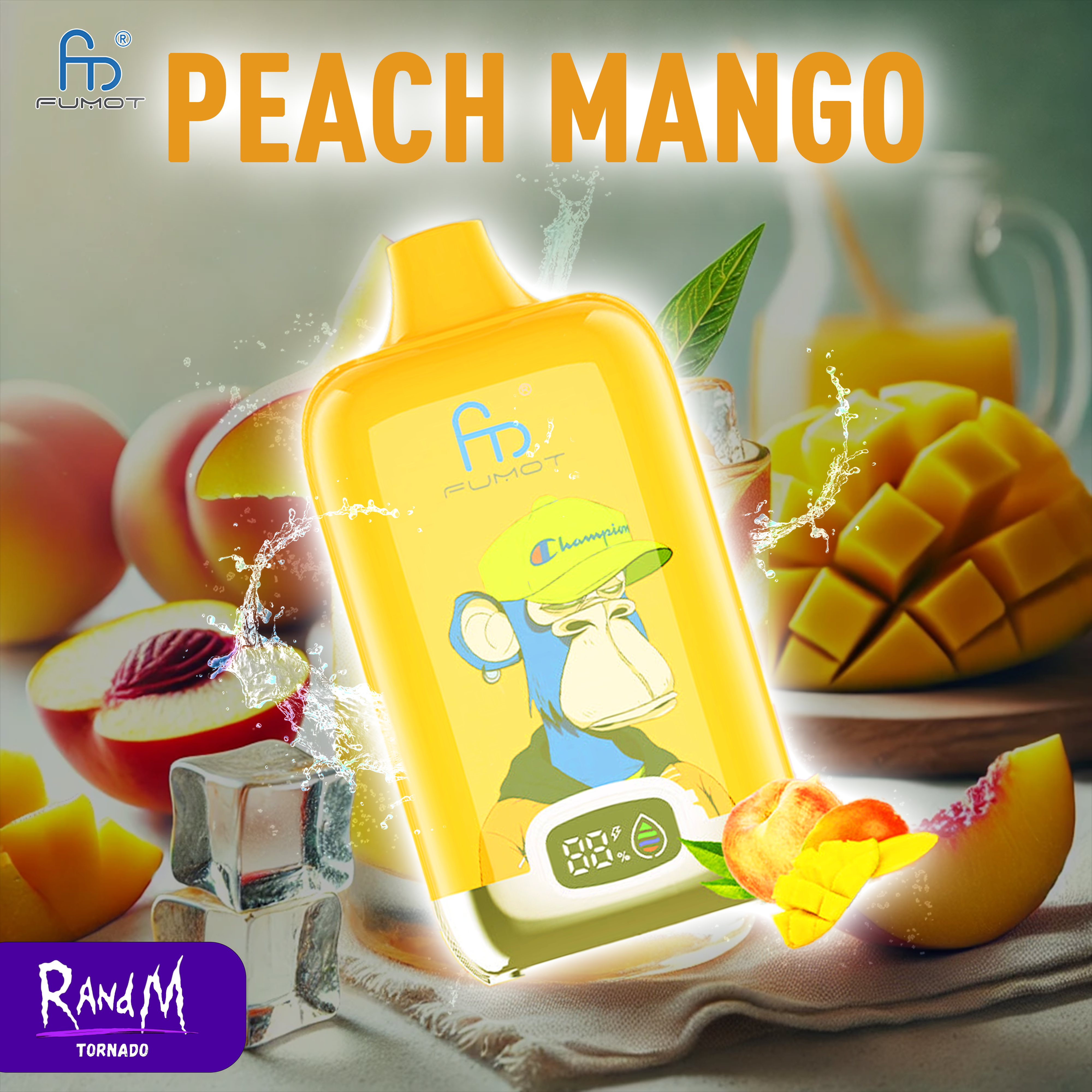 RandM Digital Box 12000- Peach Mango