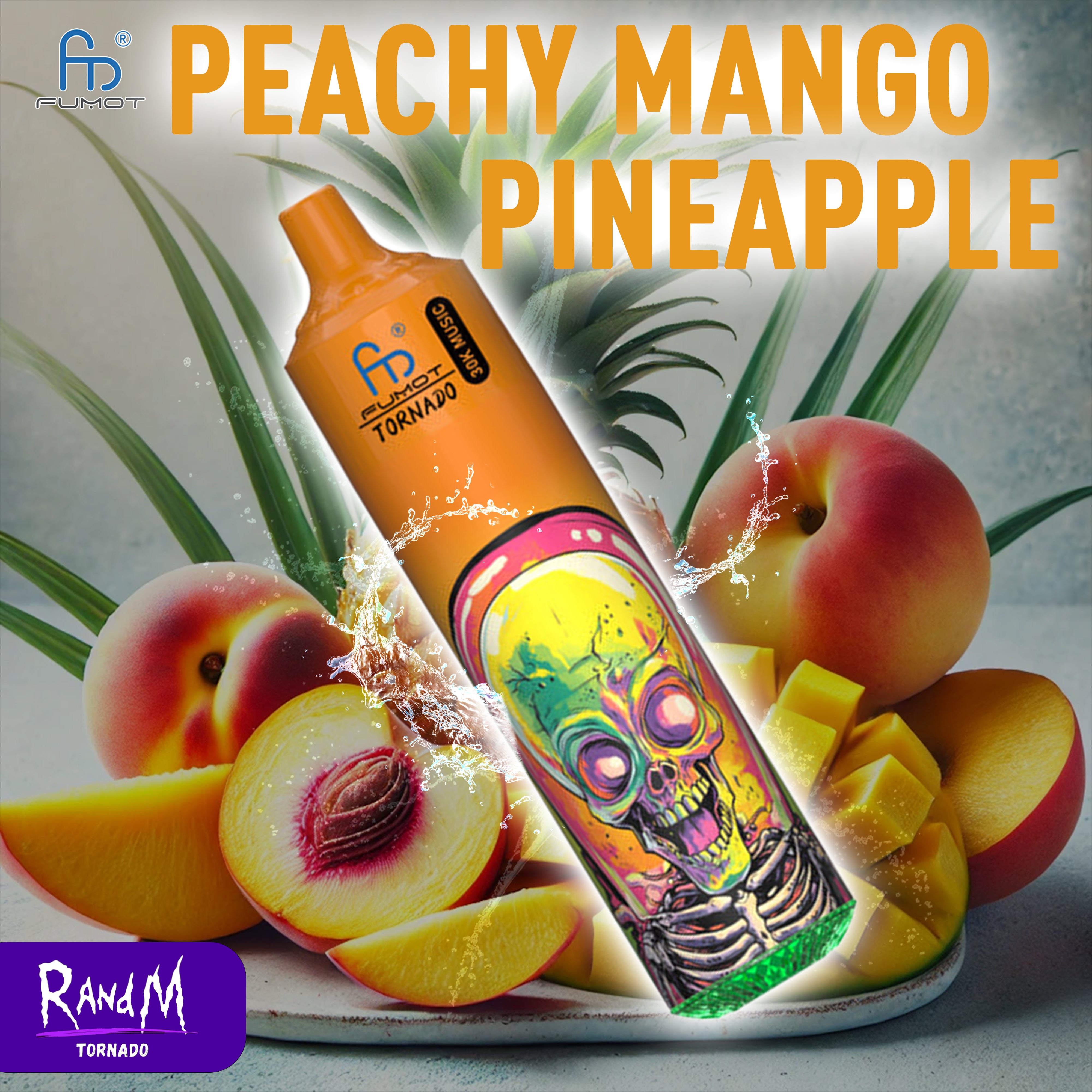 RandM Tornado Vape 30000- Peachy Mango Pineapple