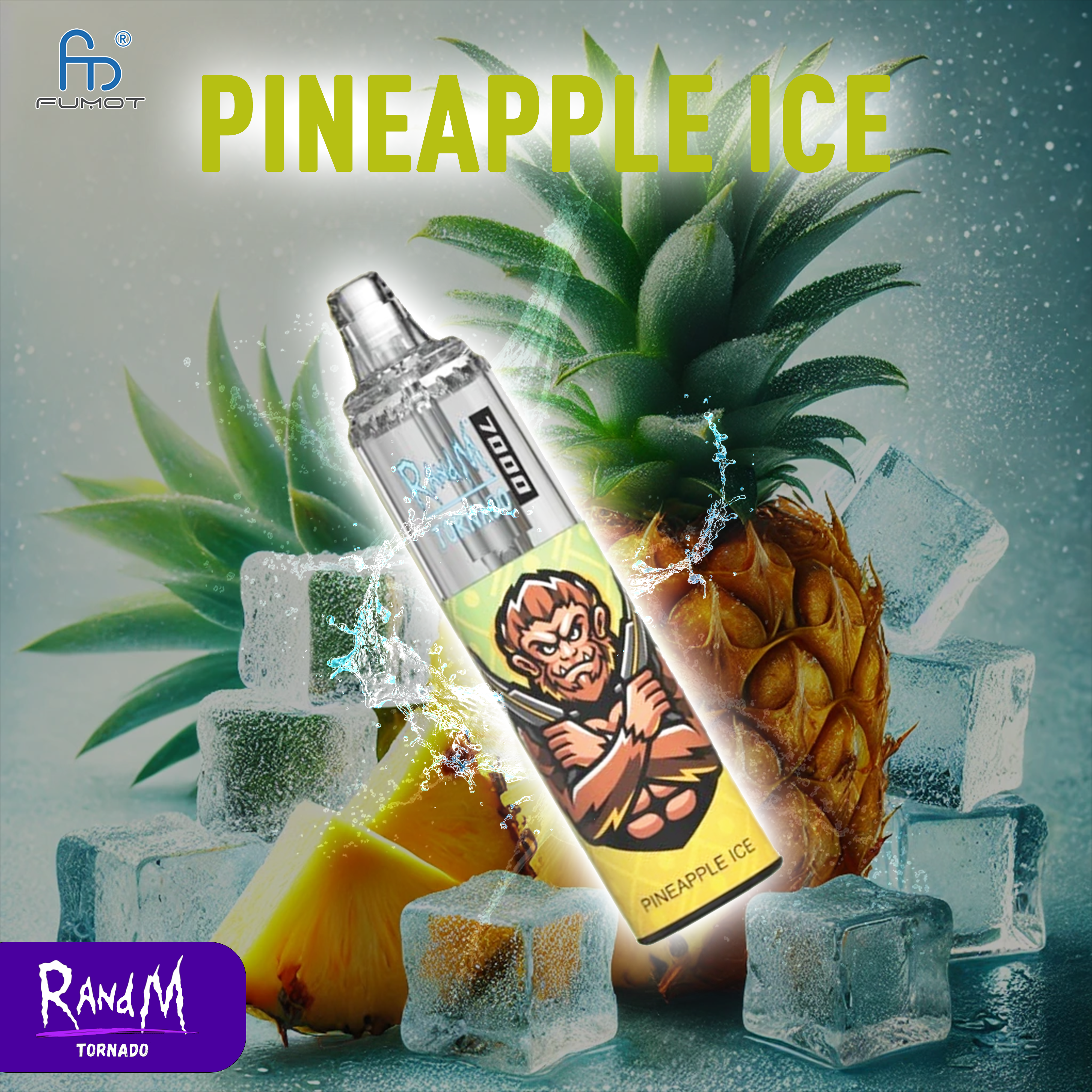 RandM Tornado Vape 7000- Pineapple Ice