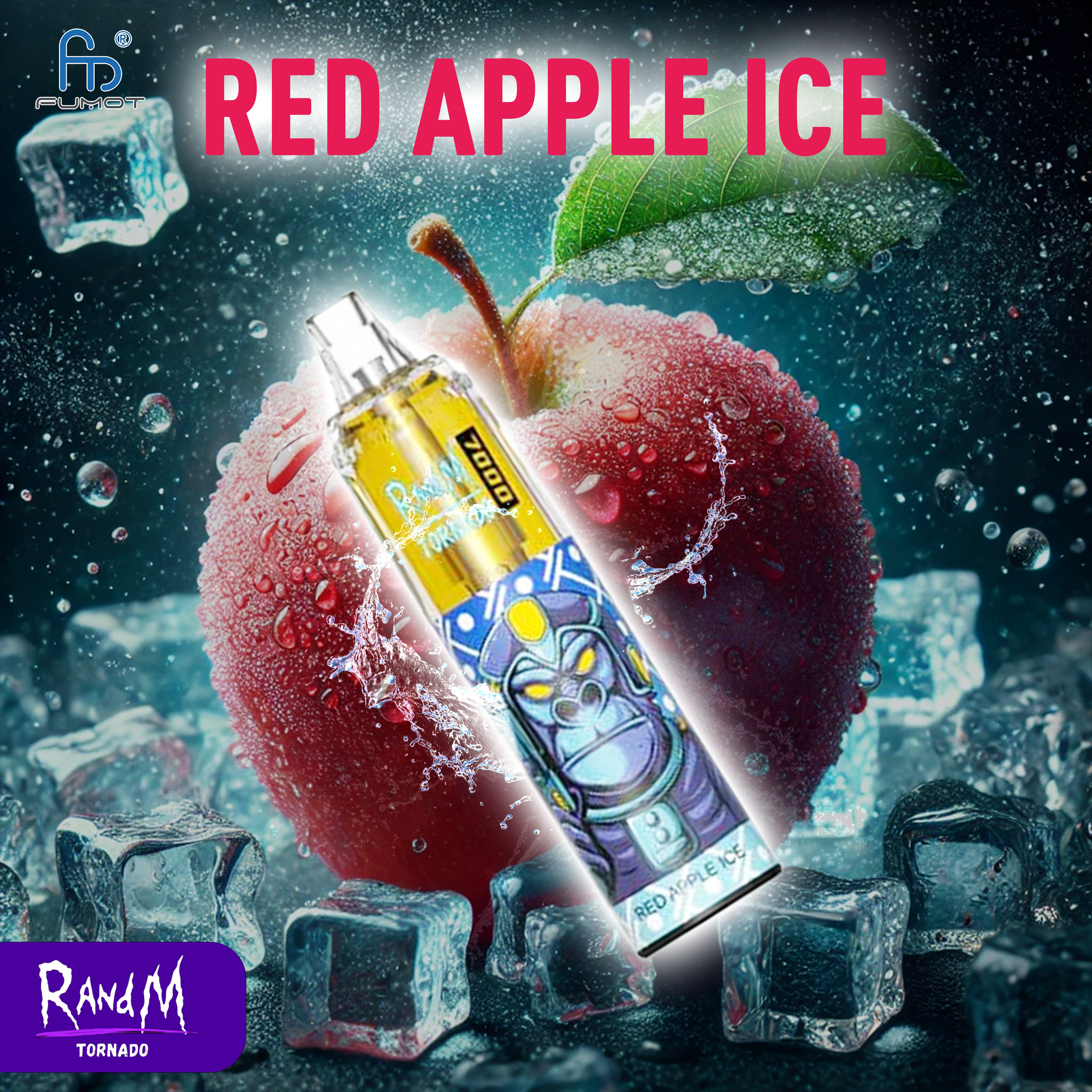 RandM Tornado Vape 7000- Red Apple Ice