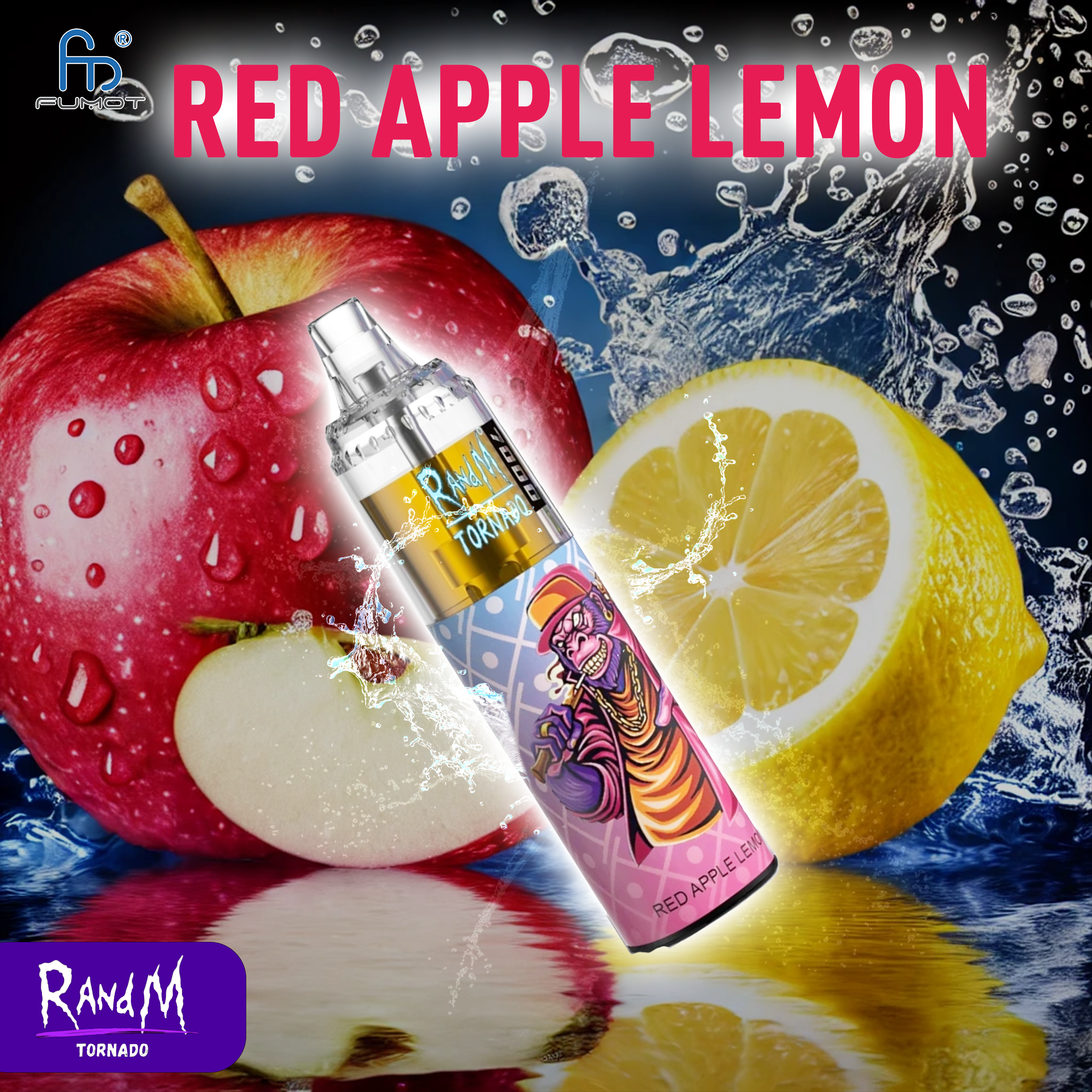 RandM Tornado Vape 7000- Red Apple Lemon