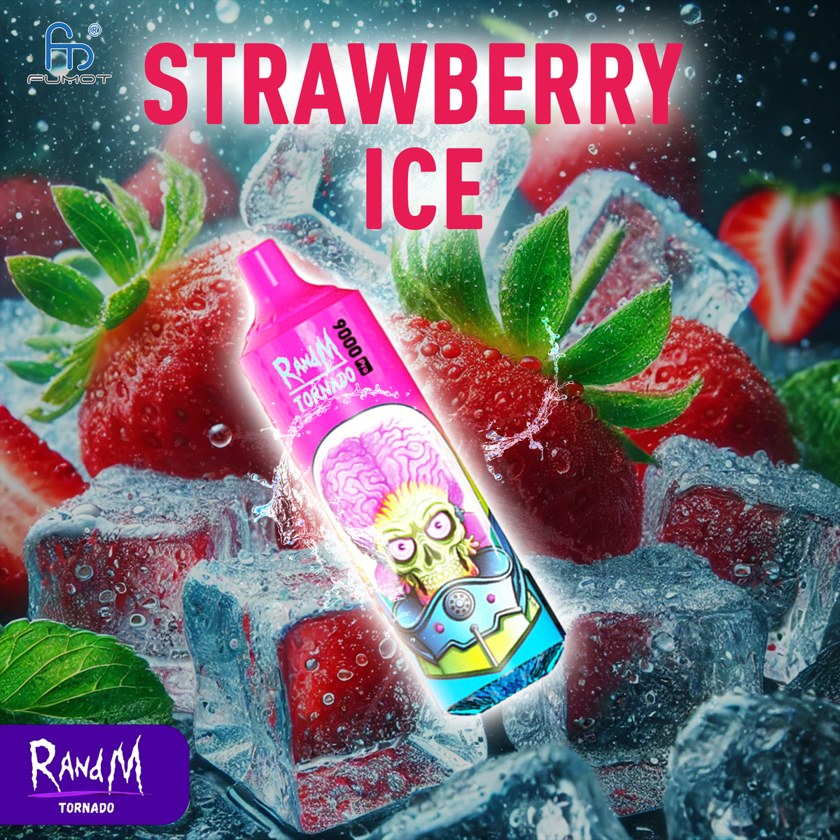 RandM Tornado 9000- Strawberry Ice  Tornado Vape