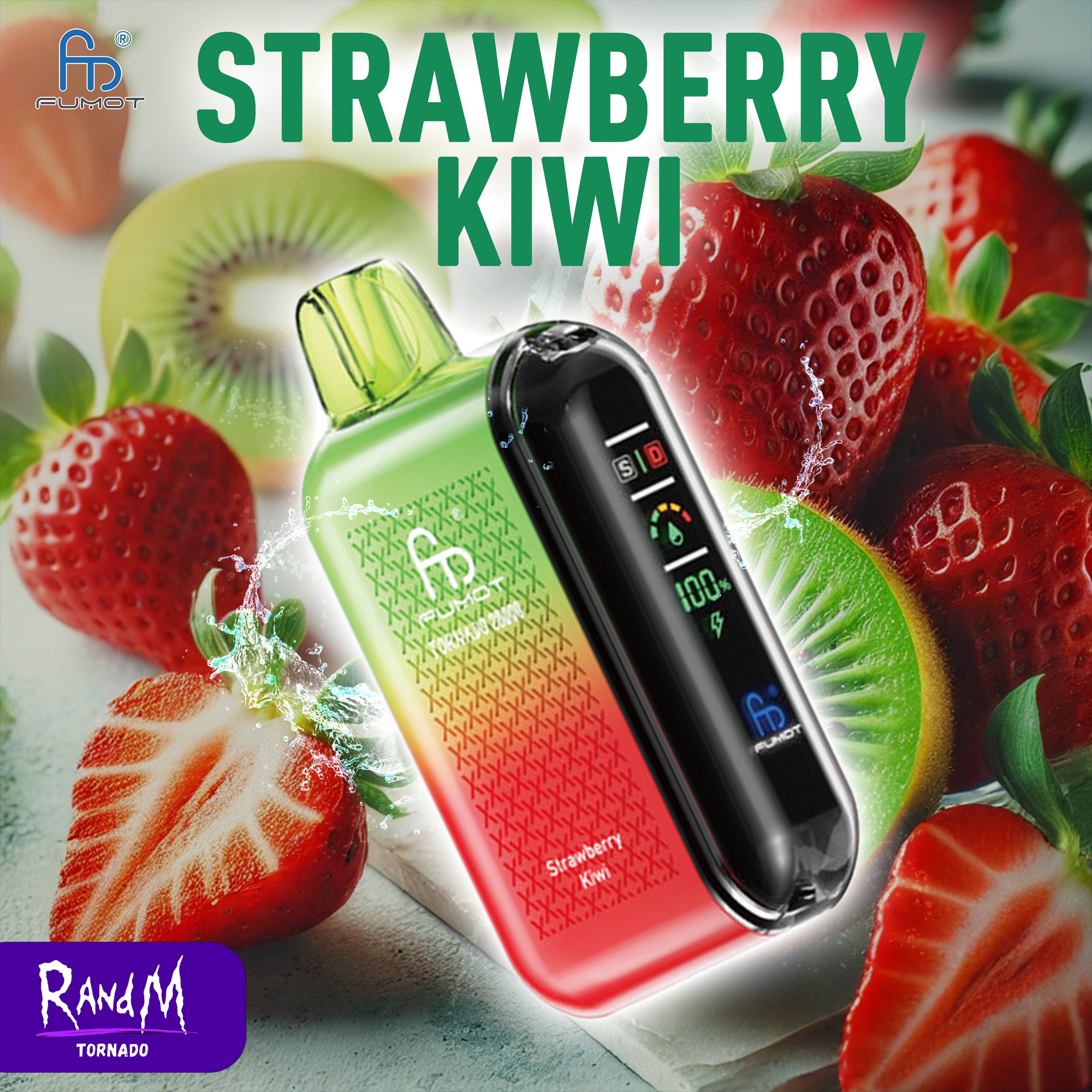 RandM Tornado Vape 20000- Strawberry Kiwi