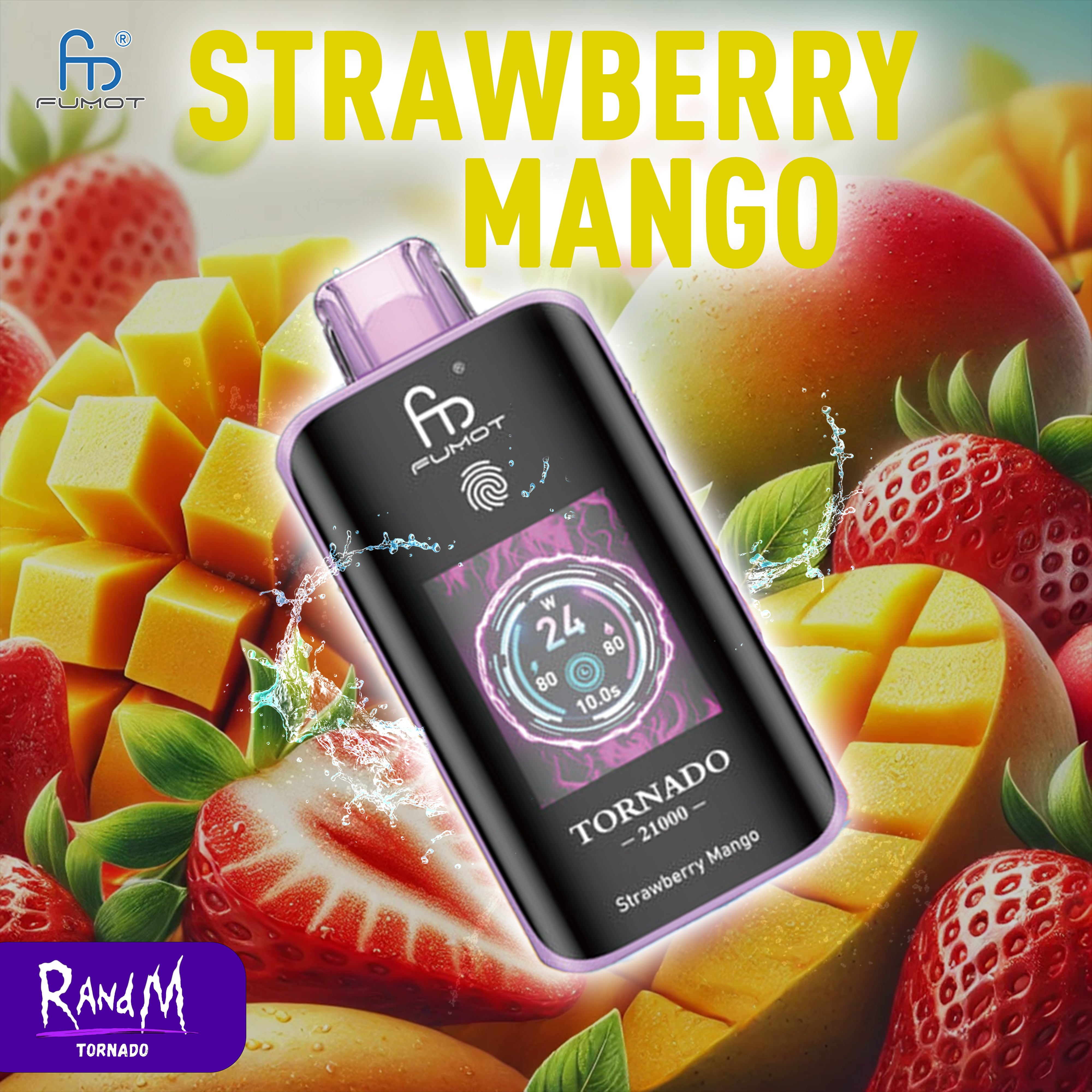 RandM Tornado Vape 25000- Strawberry Mango