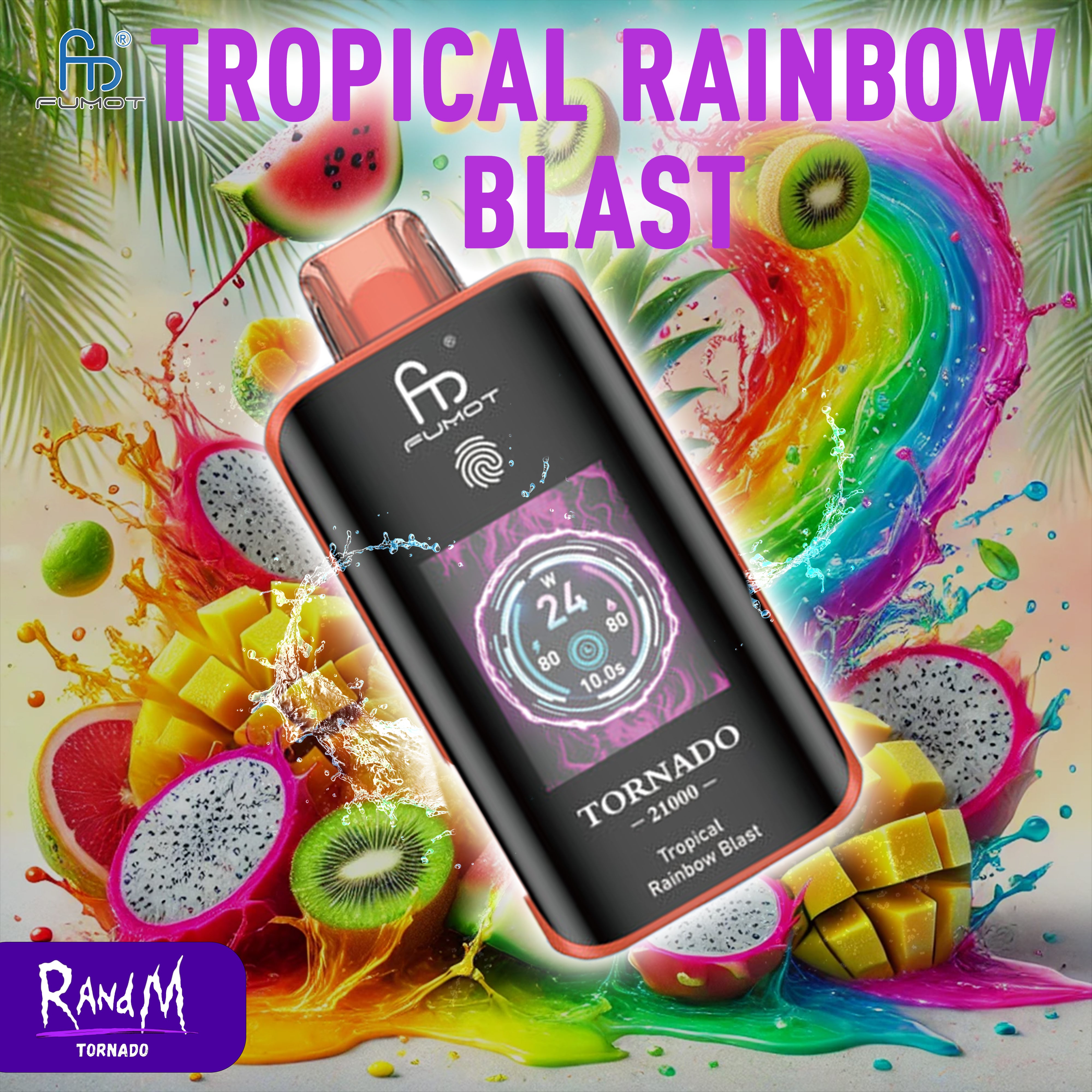 RandM Tornado Vape 25000- Tropical Rainbow Blast