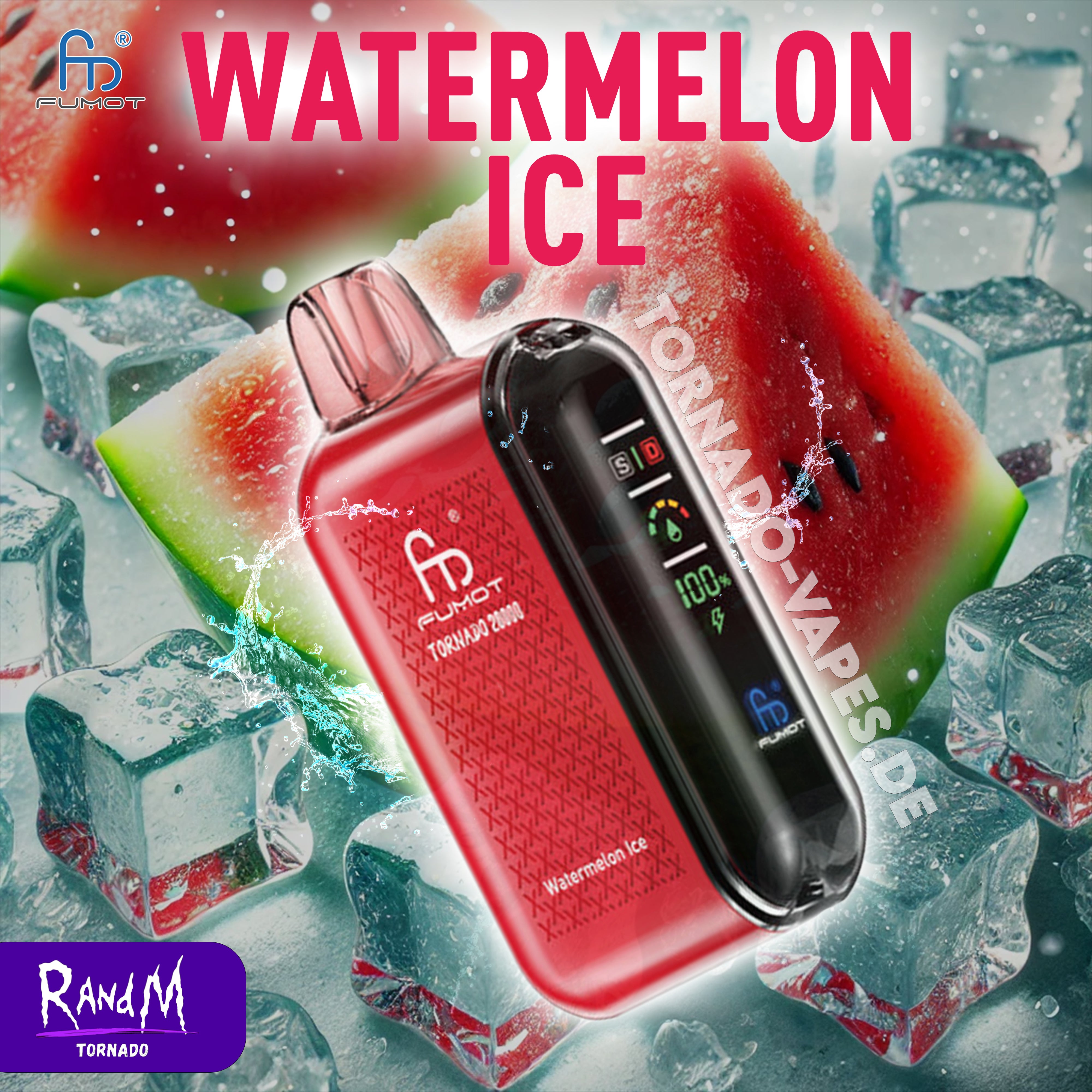 RandM Tornado Vape 20000- Watermelon Ice