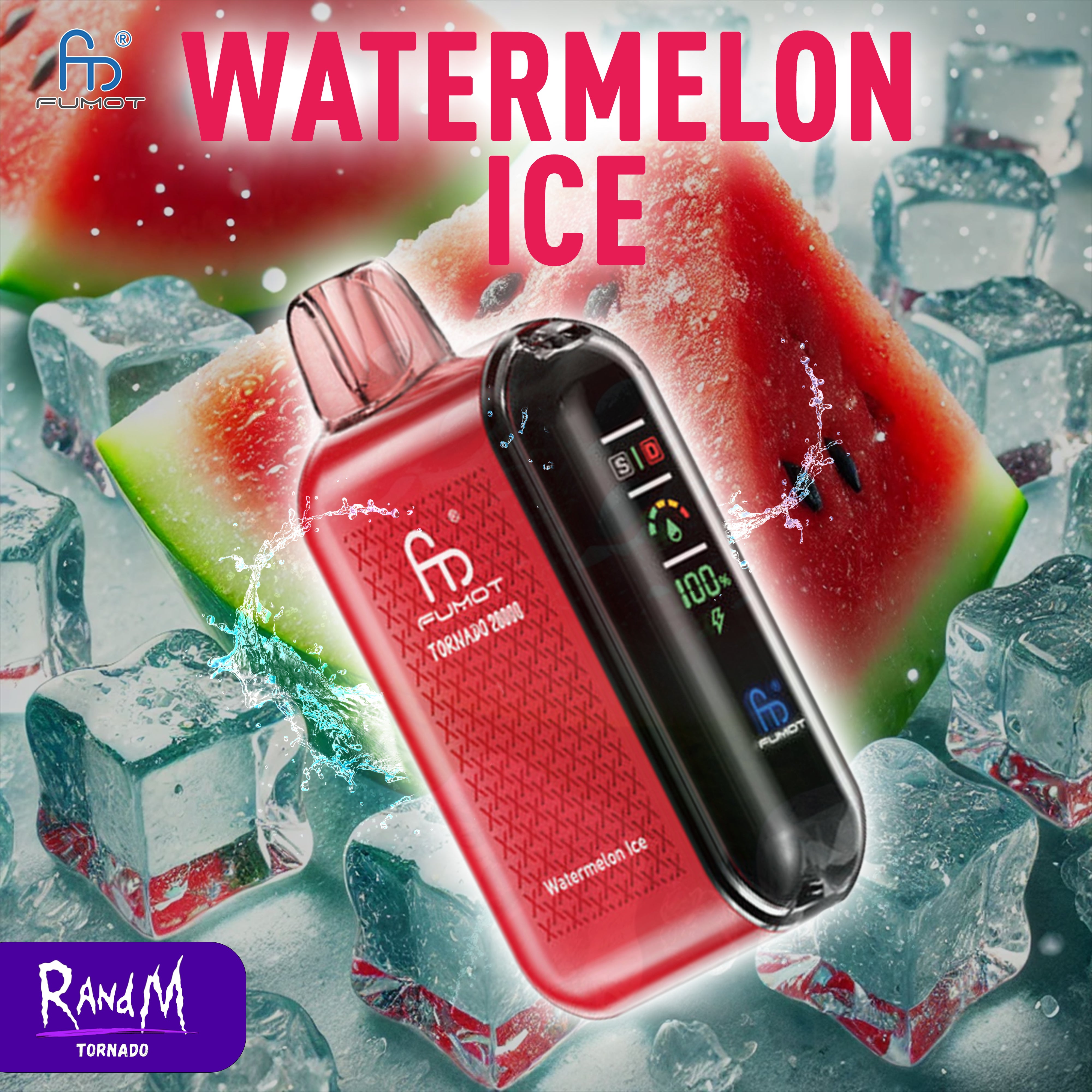 RandM Tornado Vape 20000- Watermelon Ice